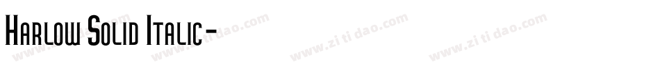 Harlow Solid Italic字体转换